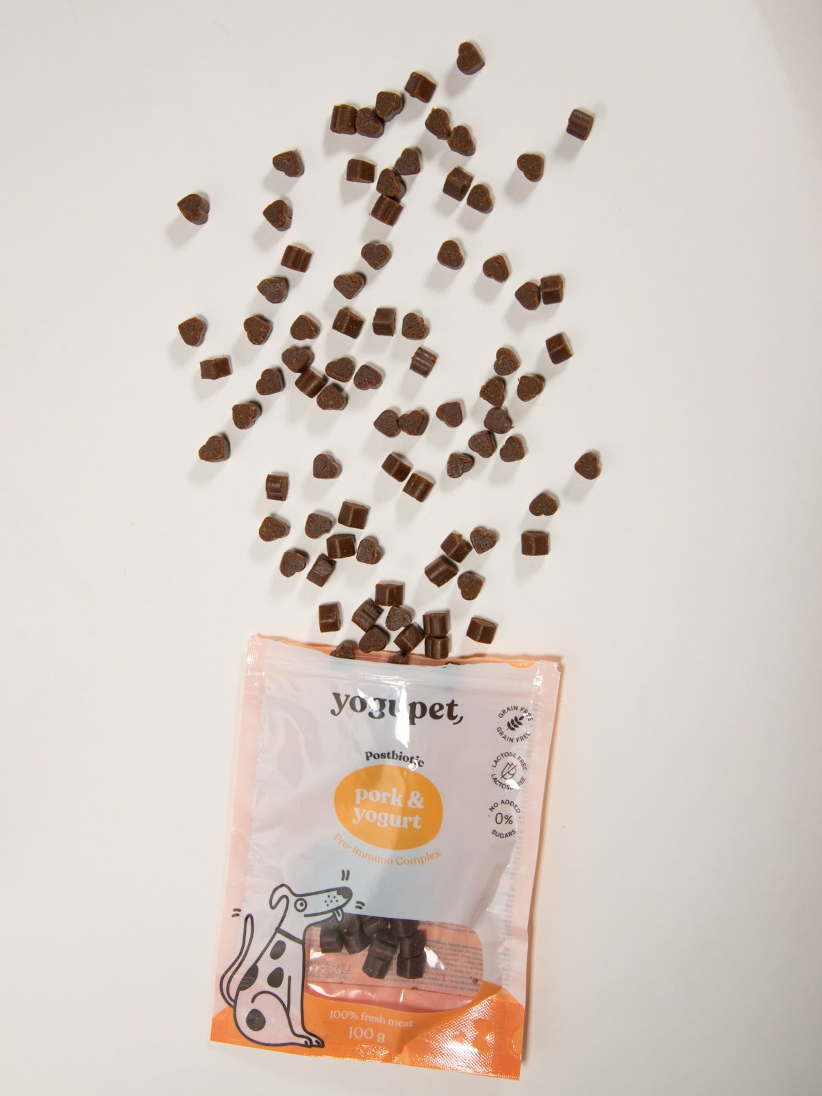 Супер вкусни лакомства за кучета със със сьомга и кефир, без зърно и без глутен Yogupet 100gr - 9 от 10 кучета се влюбват в тях