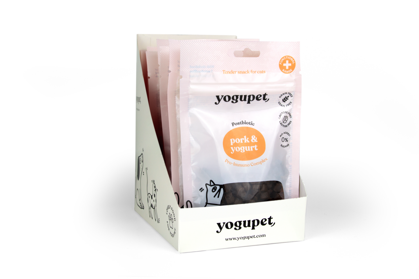 Yogupet Pork & Yogurt – полувлажни хапки за котки със свинско месо и йогурт 50gr
