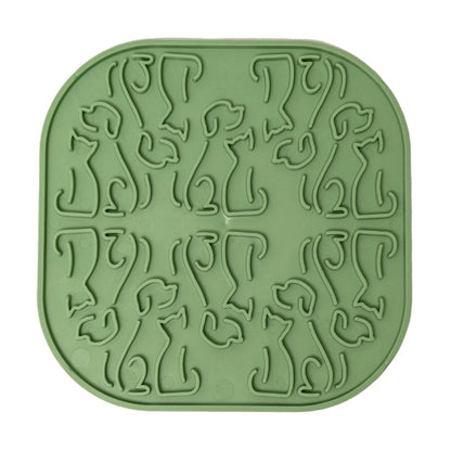 Неплъзгаща подложка за близане за кучета и котки Fiboo Licking Mat Lollipop Green/Pink - забавя храненето, успокоява и отпуска