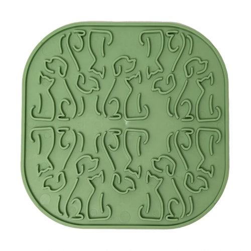 Неплъзгаща подложка за близане за кучета и котки Fiboo Licking Mat Lollipop Green/Pink - забавя храненето, успокоява и отпуска