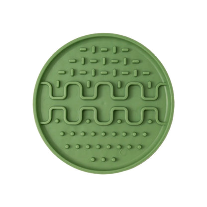 Неплъзгаща мини подложка за хранене за кучета и котки Fiboo Licking Mat for small dogs Lollipop Mini Beige/Green - забавя храненето, успокоява и отпуска
