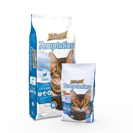 Бюджетни гранули за котки с птиче месо Princess Maintenance – Temptation - 2 кг.