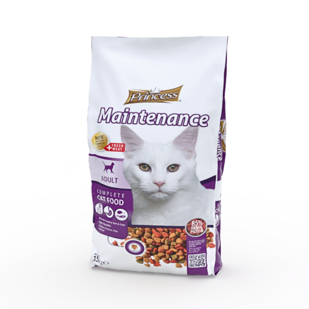 Бюджетни гранули за котки с птиче  месо Princess Maintenance – Maintenance 2 кг
