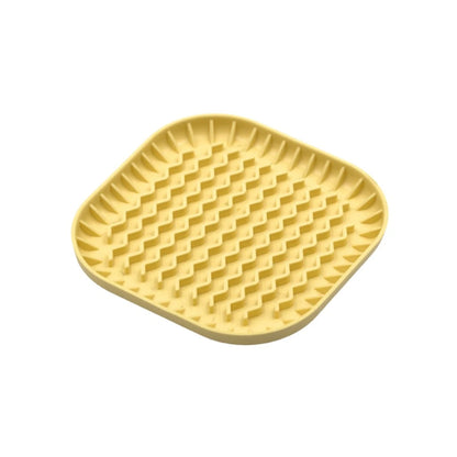 Купичка за бавно хранене за малки кучета и котки Fiboo Slowing Mat for small dogs Fiboowl Yellow/Light Blue