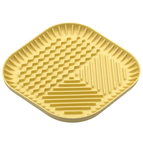 Подложка за близане за кучета и котки Fiboo Slowing Mat Fiboowl Yellow/Beige/Green