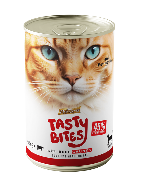 Консерва с телешки хапки Princess Tasty Bites 405gr