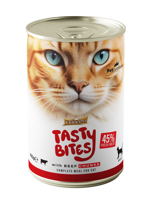 Консерва с телешки хапки Princess Tasty Bites 405gr