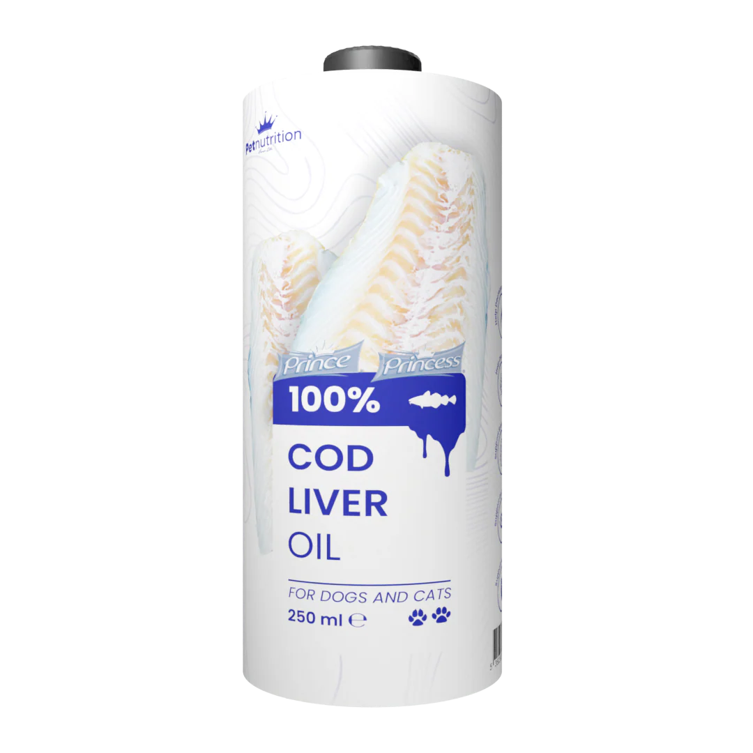 Масло от черен дроб на треска за здраве и жизненост 250ml - Страхотна добавка за кучета и котки