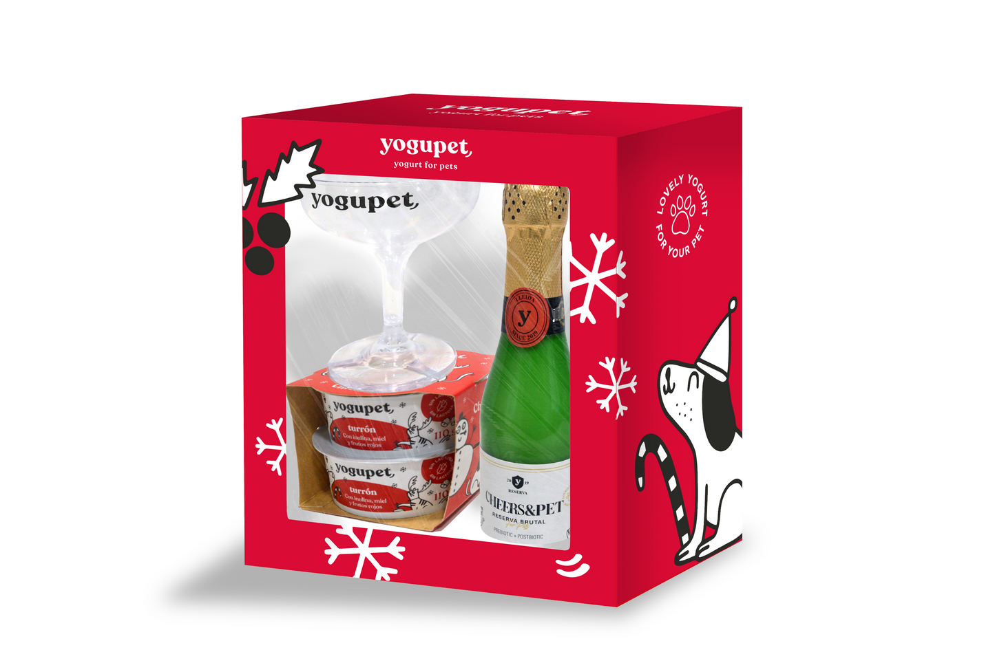 Коледна кутия “3” (1 бр champ&pet + 1 бр чаша + 2 коледни йогурта)