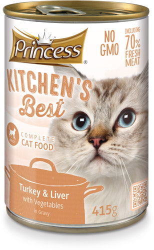 Консерва с пуешко, дроб и зеленчуци в сос PRINCESS KITCHEN'S BEST 415GR
