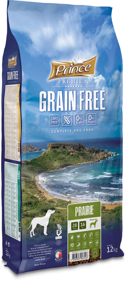 Беззърнени гранули с агнешко за кучета GRAIN FREE PRAIRIE M/L LAMB 4KG/12KG - за средни и едри породи