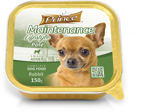 Пастет за кучета със заешко PRINCE PÂTÉ' Rabbit SMALL ADULT 150GR