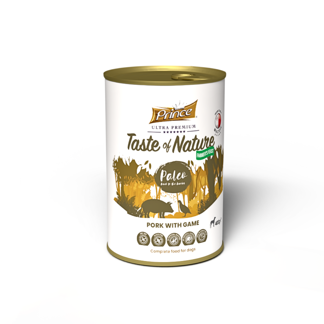 Консерва за кучета със свинско и дивеч TON PORK & GAME 400GR