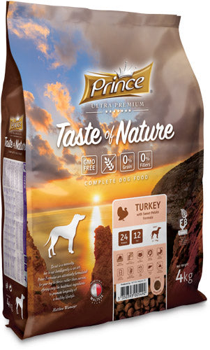 Премиум гранули за кучета с пуешко и сладък картоф, без зърно TASTE OF NATURE TURKEY 4KG/12KG - за средни и едри породи