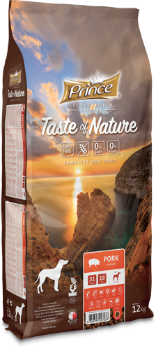 Премиум гранули за кучета със свинско месо и сладък картоф, без зърно и глутен TASTE OF NATURE PORK 4KG/12KG - за средни и едри породи