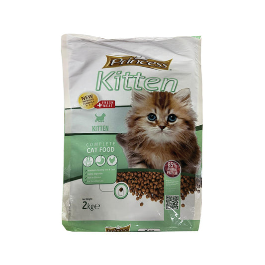 Бюджетнa суха храна за малки котенца с птиче месо Princess Kitten - 2 кг.