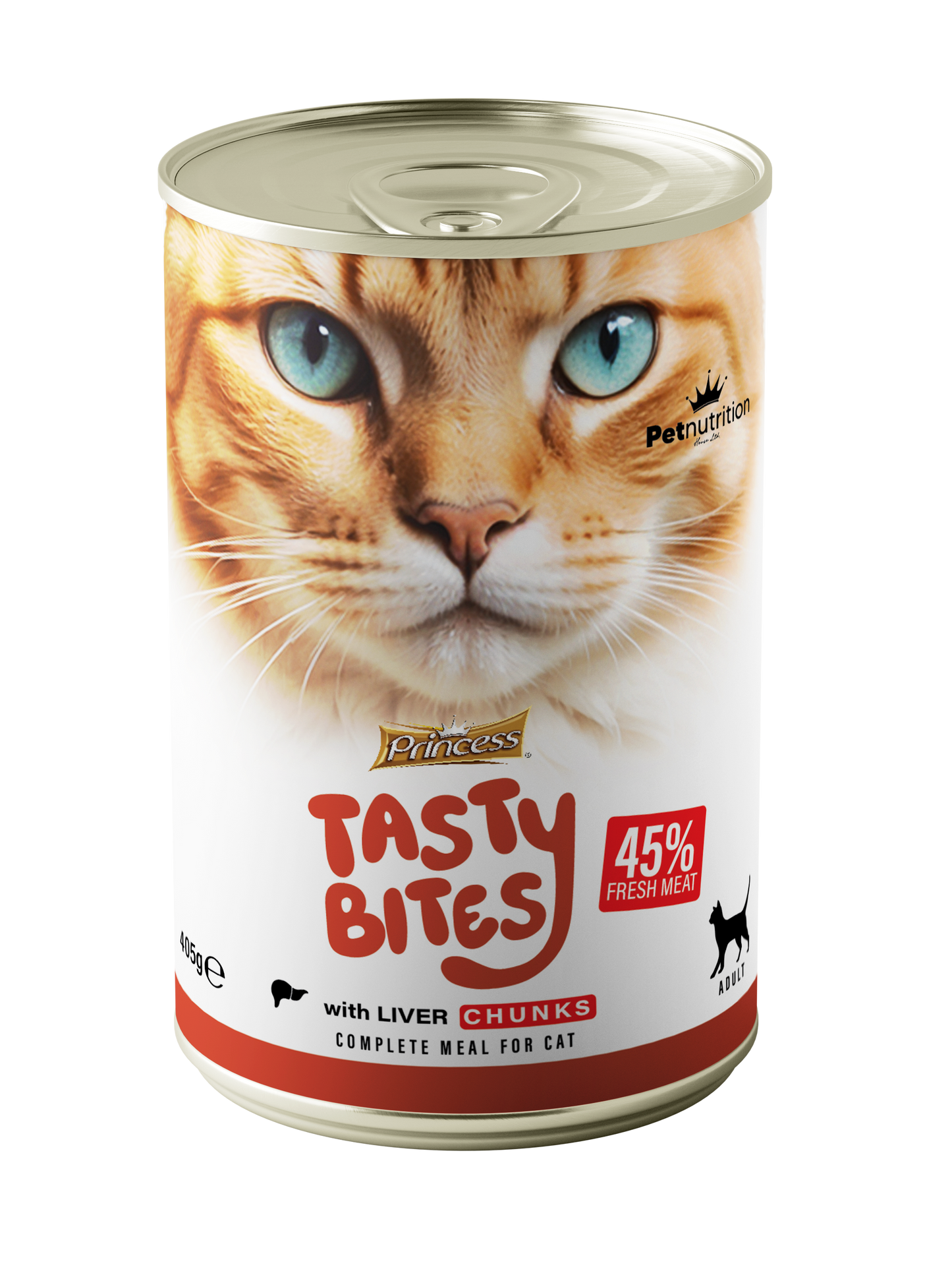 Princess Tasty Bites мокра храна за котки с парченца черен дроб.