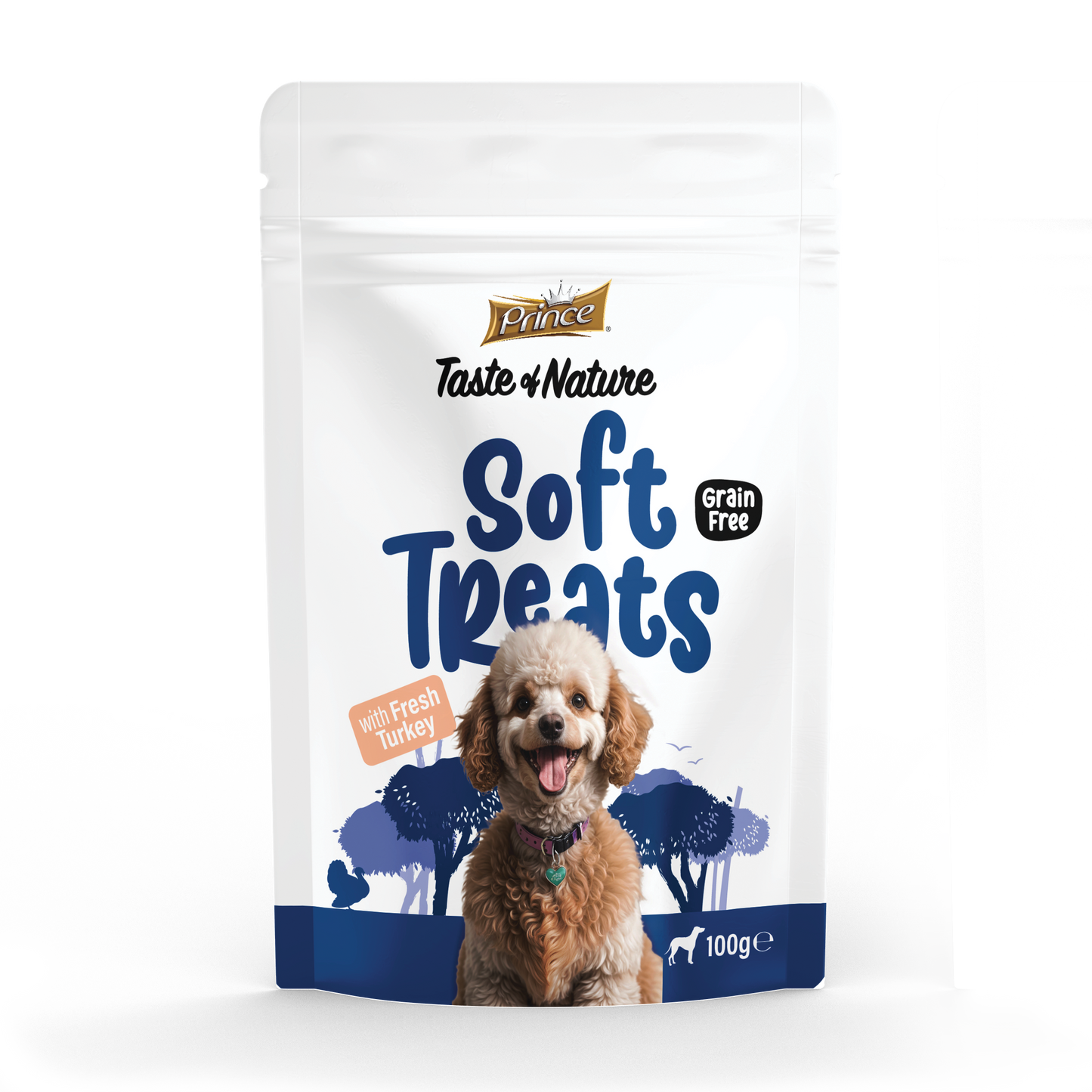 Лакомства за кучета с прясно пуешко PRINCE SOFT TREATS - Fresh Turkey 100GR