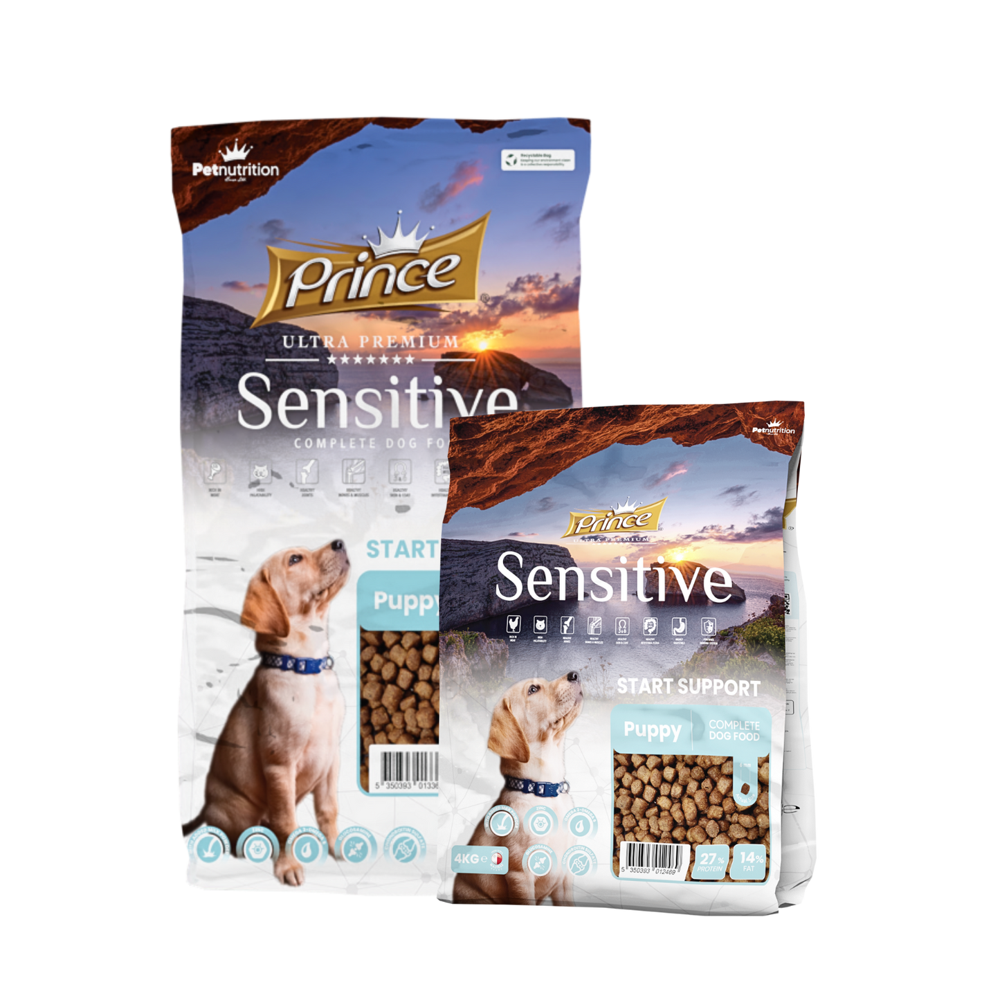 Гранули за чувствителни малки кученца SENSITIVE START SUPPORT 4KG - за средни и едри породи