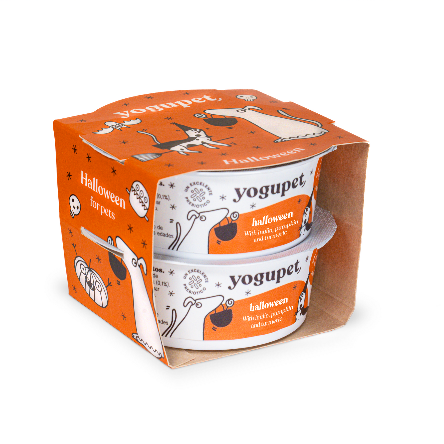 Yogupet Halloween – йогурт за кучета и котки с инулин, тиква и куркума (без лактоза) 2 броя по 110gr
