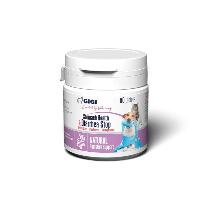 Хранителна добавка при диария и стомашен дискомфорт за  котки и кучета GIGI VET Stomach Support and Diarrhea Stop