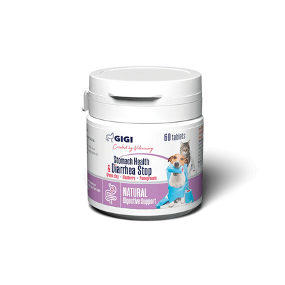 Хранителна добавка при диария и стомашен дискомфорт за  котки и кучета GIGI VET Stomach Support and Diarrhea Stop