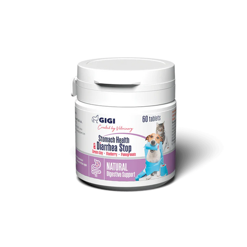 Хранителна добавка при диария и стомашен дискомфорт за  котки и кучета GIGI VET Stomach Support and Diarrhea Stop