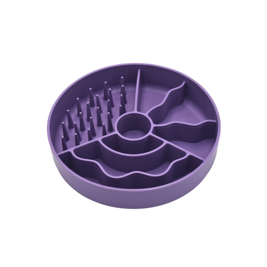 Купа за бавно хранене за кучета и котки Fiboo Slowing Bowl Slow Fiboowl Purple