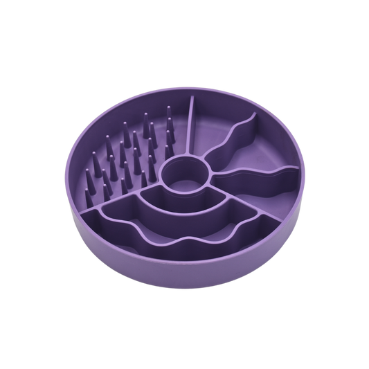 Купа за бавно хранене за кучета и котки Fiboo Slowing Bowl Slow Fiboowl Purple