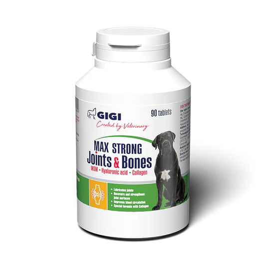 GIGI VET MAX STRONG Joints and Bones - Премиум ханителна добавка за стави за малки, средни и големи породи кучета