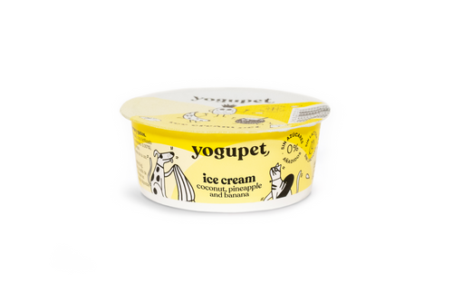 Yogupet Ice Cream – Кокос, ананас и банан (сладолед за кучета и котки) 110gr